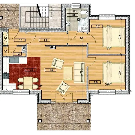 Апартаменты Rodzinny Apartament Pod Sniezka 2 *